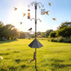 Bird feeding station kit with squirrel guard attracting backyard birds