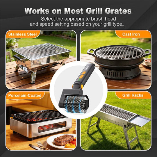 Best BBQ grill brush safe for porcelain cast iron and stainless steel grills