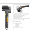 Electric grill brush with main components labeled