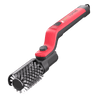Red electric grill brush showing right product angle