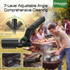 Flexible angle BBQ cleaning brush tool reaches hard to clean grill areas