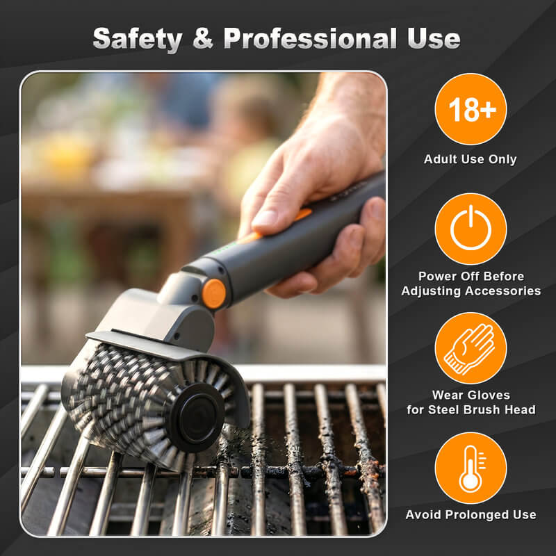 Safe electric grill brush cleaning guide for professional BBQ grill care